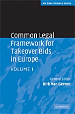 Common Legal Framework for Takeover Bids in Europe - ISBN 9780521516662