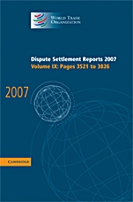 Dispute Settlement Reports 2007 - ISBN 9780521516853