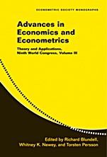 Advances in Economics and Econometrics - ISBN 9780521692106