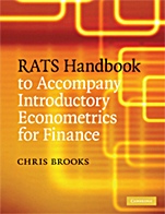 RATS Handbook to Accompany Introductory Econometrics for Finance - ISBN 9780521721684