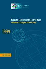 Dispute Settlement Reports 1999 - ISBN 9780521803212
