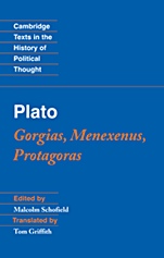 Plato: Gorgias, Menexenus, Protagoras - ISBN 9780521837293