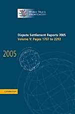 Dispute Settlement Reports 2005 - ISBN 9780521885478