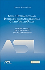 Stable Domination and Independence in Algebraically Closed Valued Fields - ISBN 9780521889810