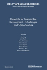Materials for Sustainable Development ? Challenges and Opportunities - ISBN 9781605114699