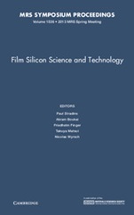 Film Silicon Science and Technology - ISBN 9781605115139
