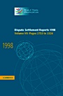 Dispute Settlement Reports 1998 - ISBN 9780521800983