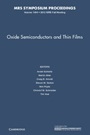Oxide Semiconductors and Thin Films - ISBN 9781605114712