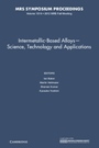 Intermetallic-Based Alloys - Science, Technology and Applications - ISBN 9781605114934