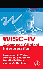 WISC-IV Advanced Clinical Interpretation - ISBN 9780120887637