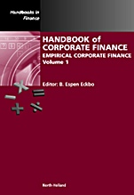 Handbook of Corporate Finance: Empirical Corporate Finance - ISBN 9780444508980