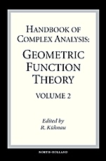Handbook of Complex Analysis: Geometric Function Theory - ISBN 9780444515476