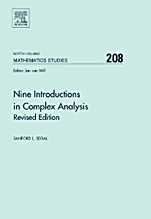 Nine Introductions in Complex Analysis - Revised Edition - ISBN 9780444518316