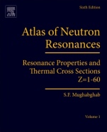 Atlas of Neutron Resonances: Volume 1: Resonance Properties and Thermal Cross Sections Z= 1-60 - ISBN 9780444637697