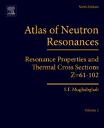 Atlas of Neutron Resonances: Volume 2: Resonance Properties and Thermal Cross Sections Z=61-102 - ISBN 9780444637864