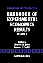 Handbook of Experimental Economics Results - ISBN 9780444826428