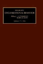 Research in Organizational Behavior: An Annual Series of Analytical Essays and Critital Reviews - ISBN 9781559387439