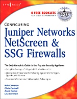 Configuring Juniper Networks NetScreen and SSG Firewalls - ISBN 9781597491181
