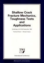 Shallow Crack Fracture Mechanics Toughness Tests and Applications: First International Conference - ISBN 9781855731226