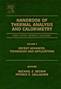 Handbook of Thermal Analysis and Calorimetry: Recent Advances, Techniques and Applications - ISBN 9780444531230