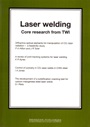 Laser Welding: Core Research from TWI - ISBN 9781855735187