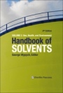 Handbook of Solvents, Volume 2: Volume 2: Use, Health, and Environment - ISBN 9781927885413