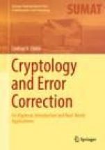 Cryptology and Error Correction - ISBN 9783030154516