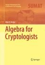 Algebra for Cryptologists - ISBN 9783319807997