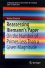 Reassessing Riemanns Paper - ISBN 9783319914817