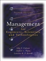Management for Engineers, Scientists and Technologists - ISBN 9780470021262