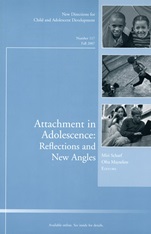 Attachment in Adolescence: Reflections and New Angles: New Directions for Child and Adolescent Development, Number 117 - ISBN 9780470225608