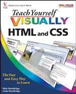 Teach Yourself VISUALLY HTML and CSS - ISBN 9780470285886