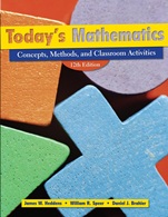 Todays Mathematics: Concepts, Methods, and Classroom Activities (Shrinkwrapped with CD inside envelop inside front cover of Text) - ISBN 9780470286906