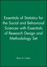 Essentials of Statistics for the Social and Behavioral Sciences with Essentials of Research Design and Methodology Set - ISBN 9780470293089