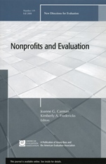 Nonprofits and Evaluation: New Directions for Evaluation, Number 119 - ISBN 9780470412732