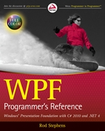 WPF Programmers Reference: Windows® Presentation Foundation with C# 2010 and .NET 4 - ISBN 9780470477229