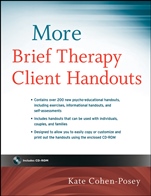 More Brief Therapy Client Handouts - ISBN 9780470499856