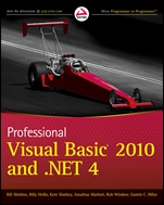 Professional Visual Basic 2010 and .NET 4 - ISBN 9780470502242
