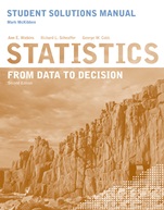 Student Solutions Manual to accompany Statistics: From Data to Decision, 2e - ISBN 9780470530603