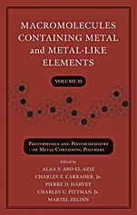 Macromolecules Containing Metal and Metal–Like Elements, Volume 10: Photophysics and Photochemistry of Metal–Containing Polymers - ISBN 9780470597743