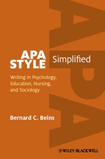APA Style Simplified: Writing in Psychology, Education, Nursing, and Sociology - ISBN 9780470671238