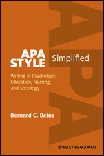 APA Style Simplified: Writing in Psychology, Education, Nursing, and Sociology - ISBN 9780470672327