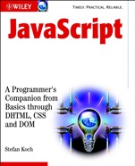 JavaScript: A Programmers Companion from Basic through DHTML, CSS and DOM - ISBN 9780470847046
