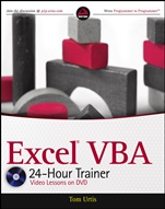 Excel VBA 24–Hour Trainer - ISBN 9780470890691