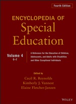 Encyclopedia of Special Education, Volume 4: A Reference for the Education of Children, Adolescents, and Adults Disabilities and Other Exceptional Individuals - ISBN 9780470949412