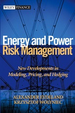 Energy and Power Risk Management: New Developments in Modeling, Pricing, and Hedging - ISBN 9780471104001
