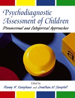 Psychodiagnostic Assessment of Children: Dimensional and Categorical Approaches - ISBN 9780471212195