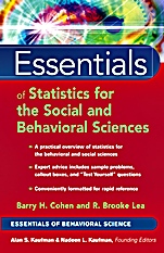 Essentials of Statistics for the Social and Behavioral Sciences - ISBN 9780471220312