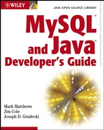 MySQL and Java Developers Guide - ISBN 9780471269236