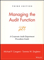 Managing the Audit Function: A Corporate Audit Department Procedures Guide - ISBN 9780471281191